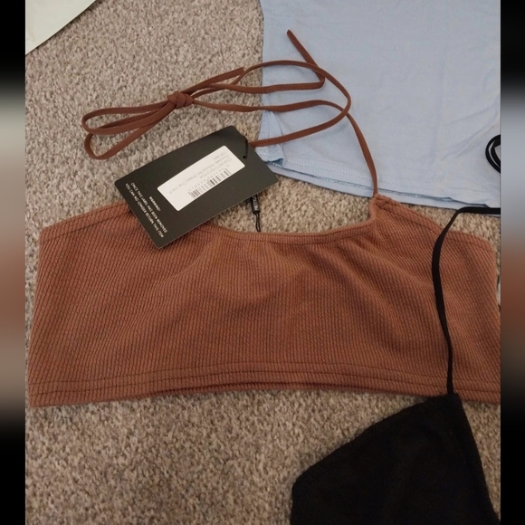 Pretty little thing plt bundle croptops bandeau strappy halter neck vest top - Picture 4 of 11